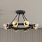 Designers Fountain Harmoni 16 in. 8-Light Matte Black Industrial Semi Flush Mount with Brushed Gold Accents D313C-SF-MB - alternate 9